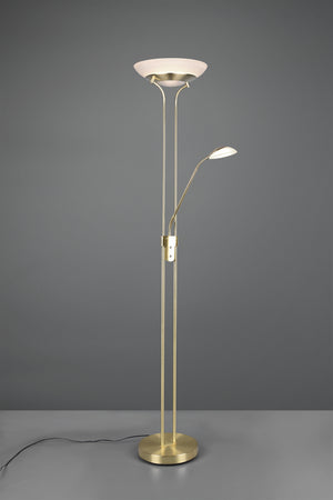 Lampada Piantana Led con lampada da Lettura Dimmer Ottone Orson GD Trio