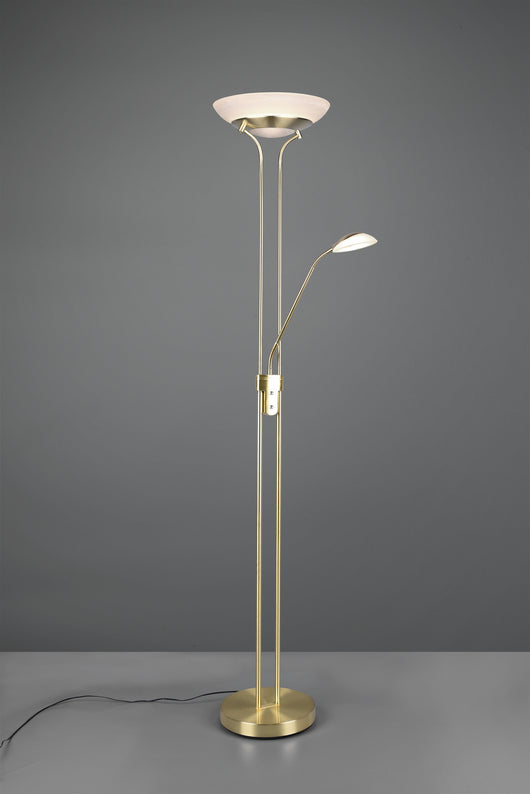 Lampada Piantana Led con lampada da Lettura Dimmer Ottone Orson GD Trio