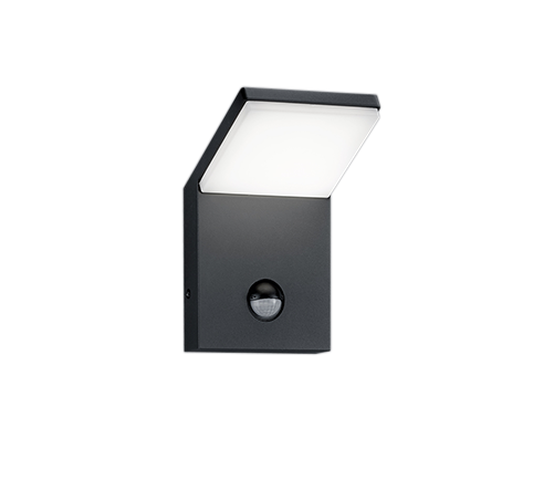 Applique Led Parete Esterno Sensore Movimento 16 cm Alluminio Pearl GD Trio