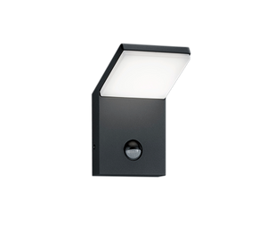 Applique Led Parete Esterno Sensore Movimento 16 cm Alluminio Pearl GD Trio