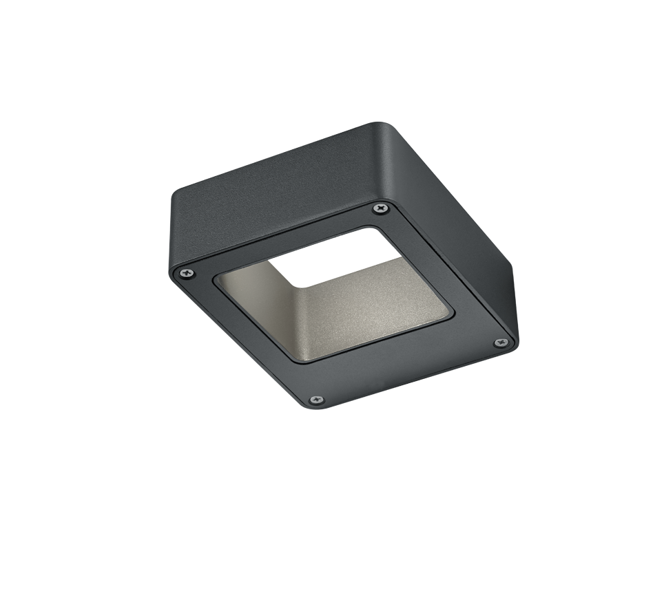 Applique Led Esterno Parete 4,5W Antracite 12x14,5 cm Reno GD Trio