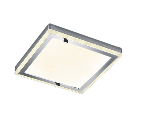 Plafoniera Led Interno Quadrata Doppia Accensione Separata 40x40 Slide GD Trio