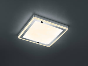 Plafoniera Led Interno Quadrata Doppia Accensione Separata 40x40 Slide GD Trio