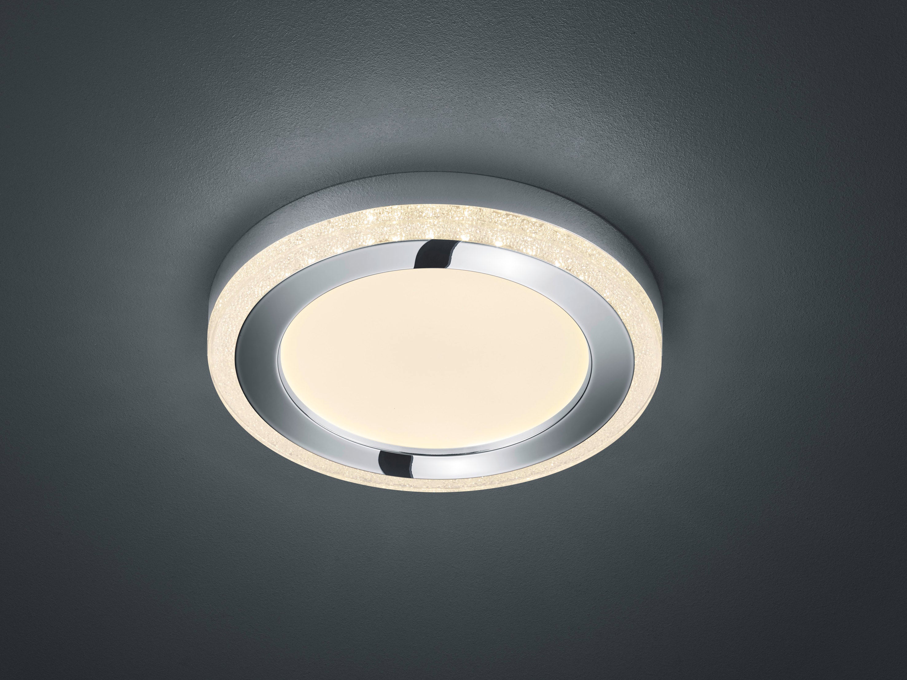 Plafoniera Led Interno Tonda Doppia Accensione Separata 40 cm Slide GD Trio