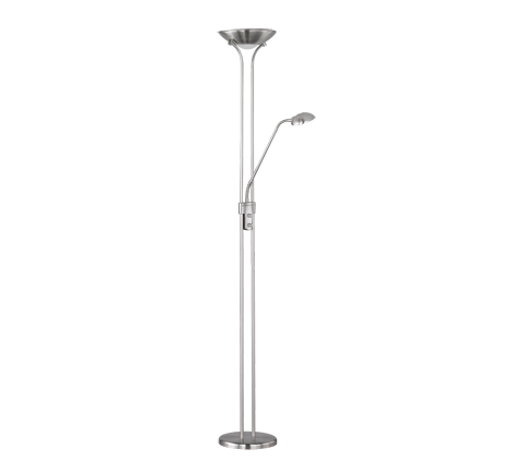 Lampada Piantana Terra 2 Luci Led Acciaio 180 cm Spock GD Trio