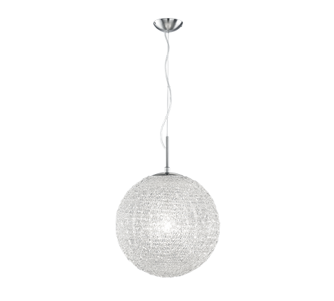 Lampada Sospensione Interno 42W Sfera Trasparente 40 cm Swwty GD Trio