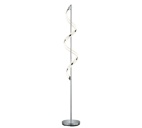 Lampada Piantana Elegante Moderna Spirale Led Cromata 160cm Sydney GD Trio