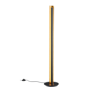 Lampada Piantana Terra 15W Led Colonna Nera Oro H 135 cm  Texel GD Trio