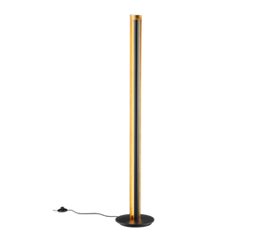 Lampada Piantana Terra 15W Led Colonna Nera Oro H 135 cm  Texel GD Trio