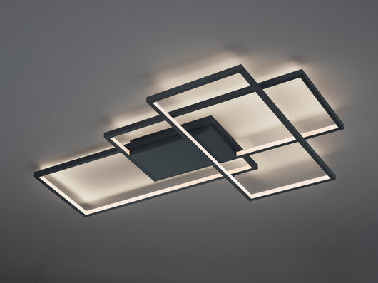 Plafoniera Led Interno Parete Soffitto Rettangoli Antracite 115cm Thiago GD Trio