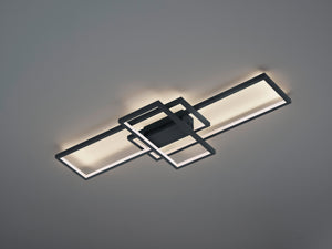 Plafoniera Led Interno Parete Soffitto Rettangoli Antracite 104cm Thiago GD Trio