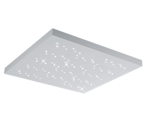 Plafoniera Led Soffitto Quadrata Cielo Stellato Bianco 75 cm Titus GD Trio