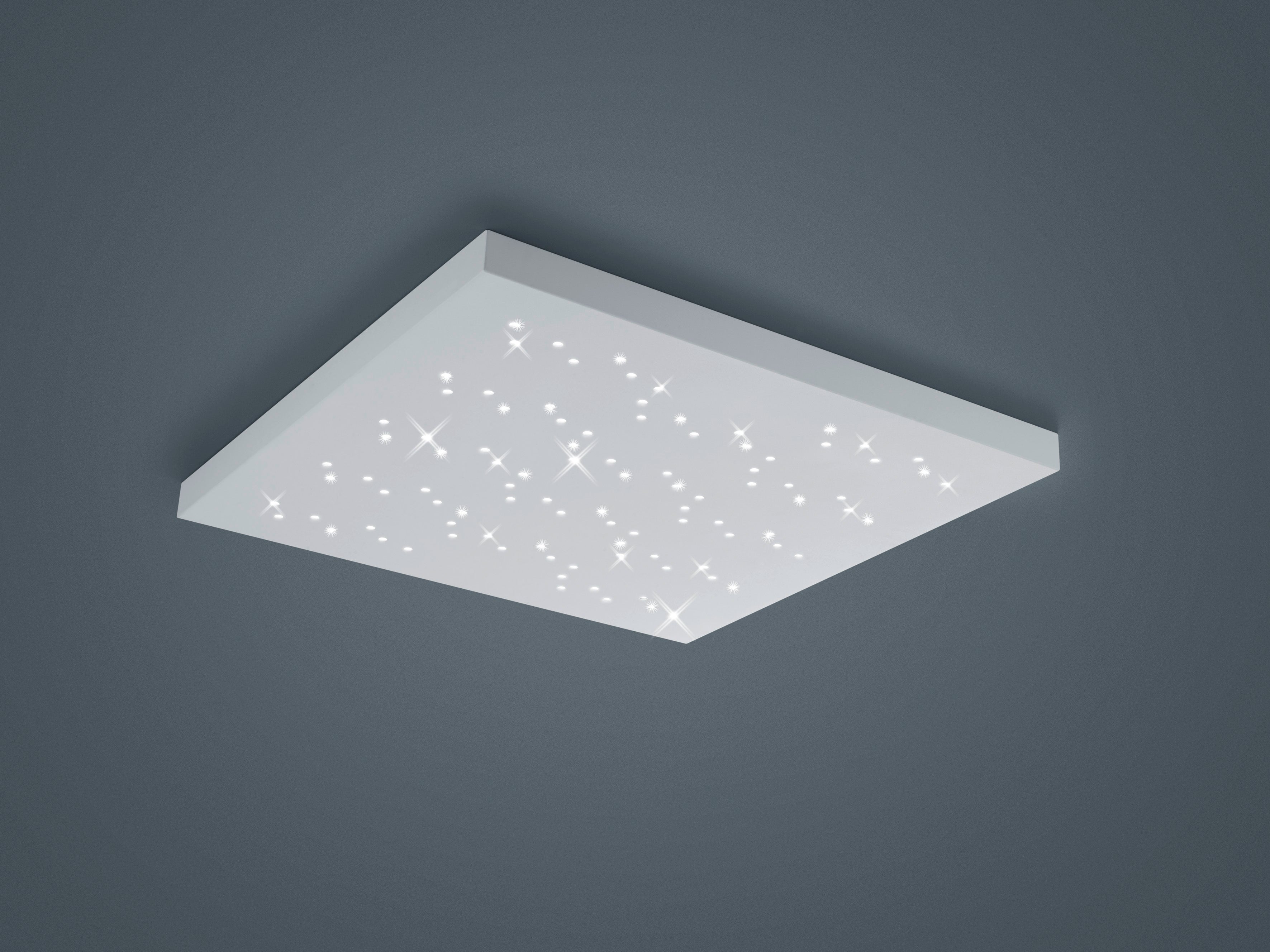 Plafoniera Led Soffitto Quadrata Cielo Stellato Bianco 75 cm Titus GD Trio