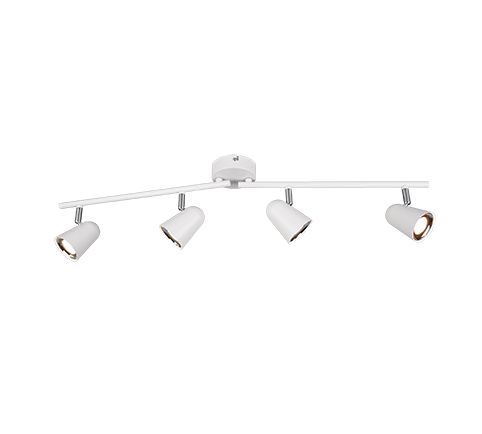 Faretti su Barra 4 Spots Led 3,5W 78 cm Bianco Toulose GD Trio