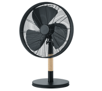 Ventilatore da Appoggio Nero e Legno Oscillante Elegante Viking GD Trio