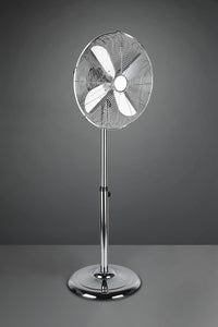 Ventilatore da Terra Piantana Cromato Oscillabile Regolabile Ystadt GD Trio