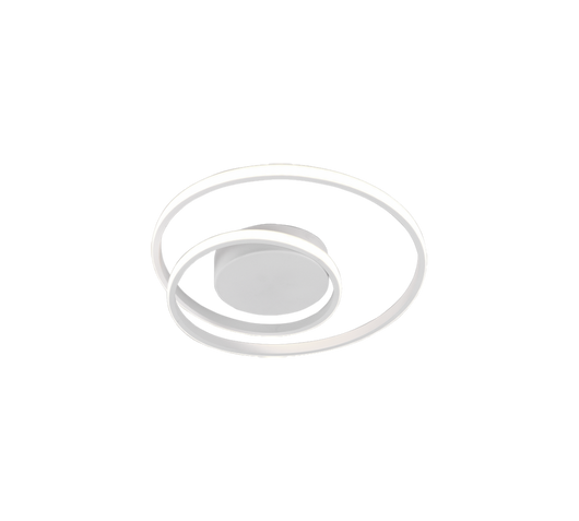 Plafoniera Led Interno 22W Moderna Spirale Bianca 40 cm Zibal GD Trio