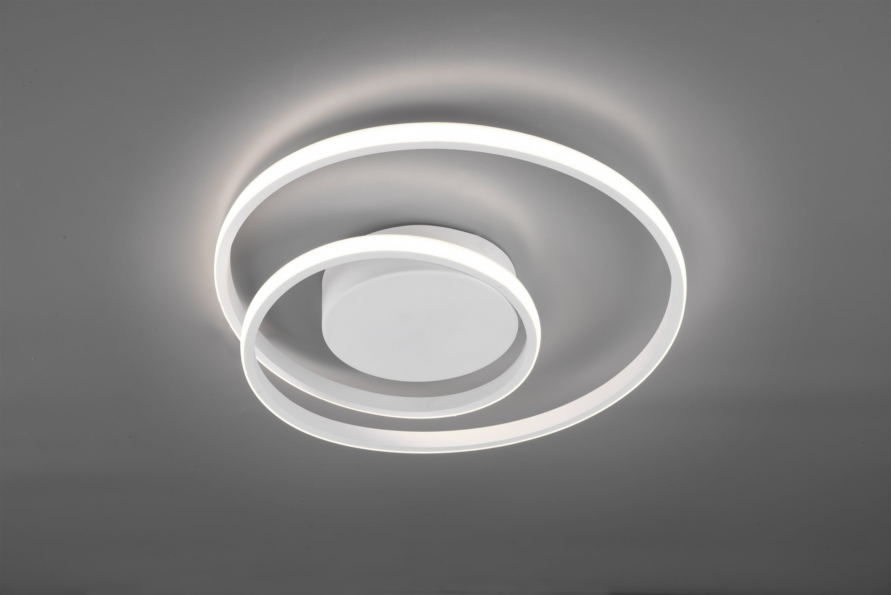 Plafoniera Led Interno 22W Moderna Spirale Bianca 40 cm Zibal GD Trio