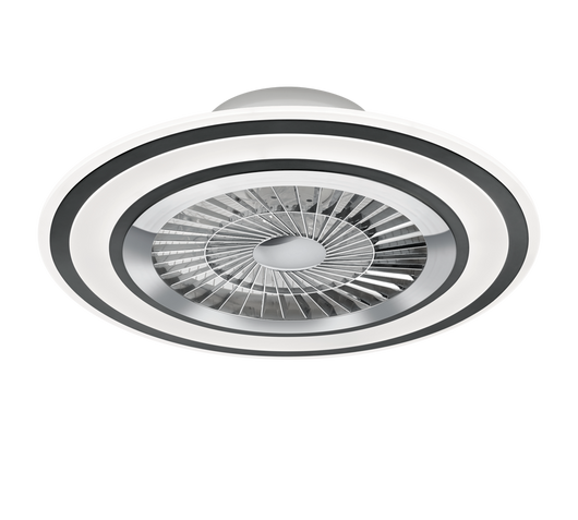 Ventilatore e Plafoniera Led Cielo Stellato Satinato Nero Flaga GD Trio