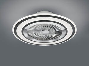 Ventilatore e Plafoniera Led Cielo Stellato Satinato Nero Flaga GD Trio