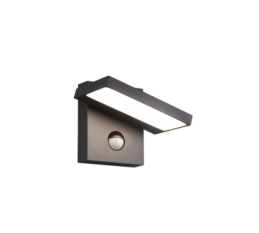 Applique Led Esterno Orientabile con Sensore Antracite 15x12 cm Horton GD Trio