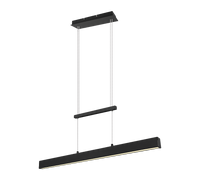 Lampada Sospensione Led Doppi Luce Regolazione Altezza Nera Paros GD Trio