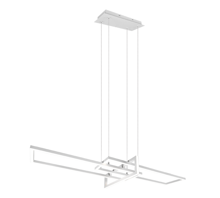 Lampada Sospensione Led Moderna Lampadario Dimmer Bianca Salinas GD Trio