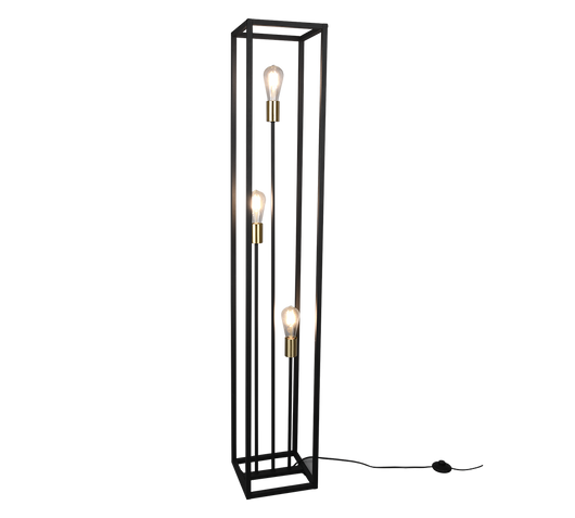 Lampada a Piantana da Terra Interno Moderna in Ottone 3 Luci E27 Vito GD Trio