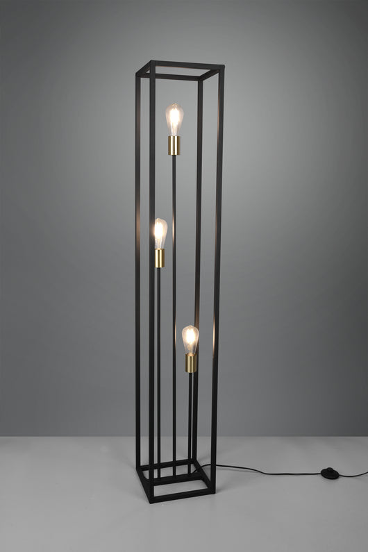 Lampada a Piantana da Terra Interno Moderna in Ottone 3 Luci E27 Vito GD Trio