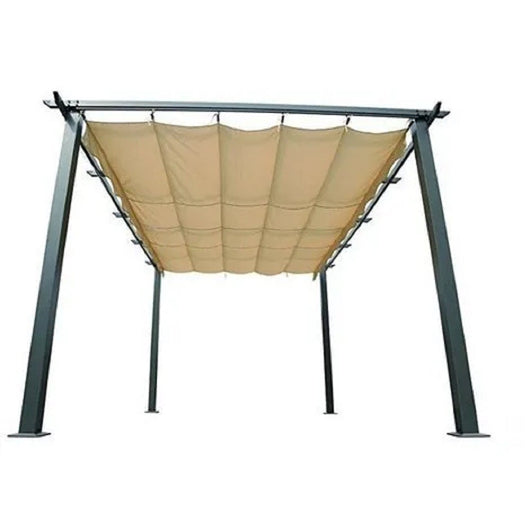 PERGOLA 3X4 GAZEBO ALLUMINIO CON TELO RETRATTILE SCORREVOLE GIARDINO