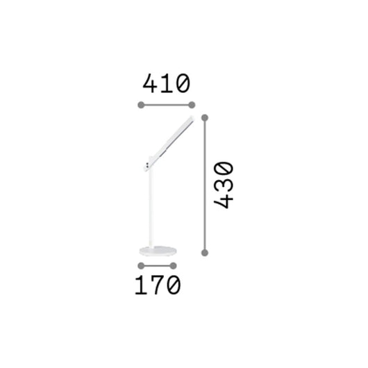 Lampada Da Scrivania-Ufficio Moderna Pivot Alluminio Nero Led 7,5W Cct