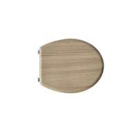 Sedile wc universale in legno di rovere larghezza 37 cm cerniere regolabili