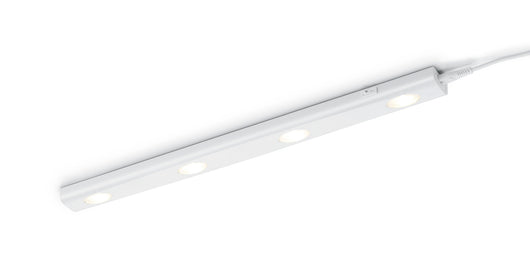 Applique Reglette Led Moderna Bianca 4 punti di Luce 40 cm Aragon GD Trio