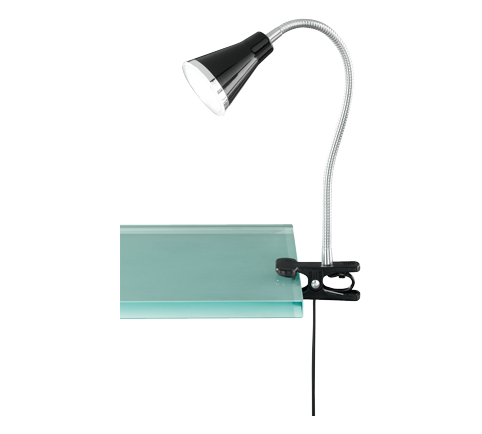 Lampada Tavolo Scrivania Led a Morsetto Pinza Flessibile Nera Arras GD Trio