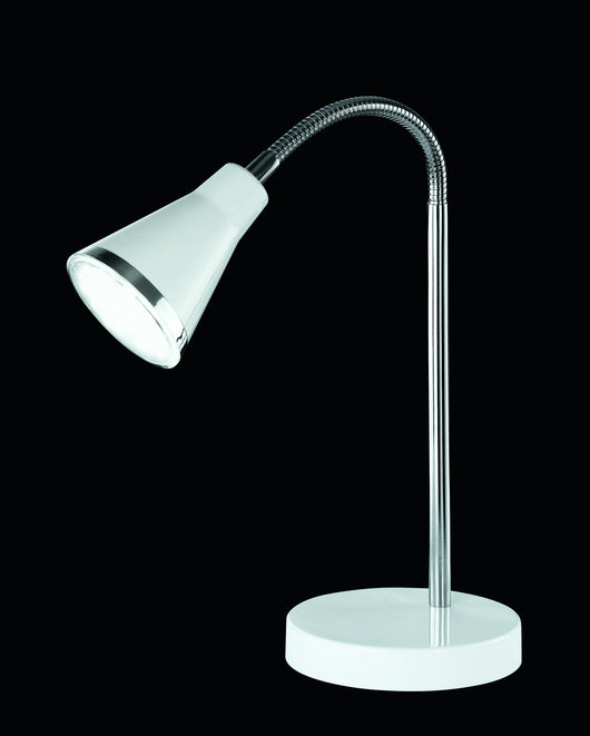 Lampada Tavolo Scrivania Led con Base Moderna Flessibile Bianca Arras GD Trio