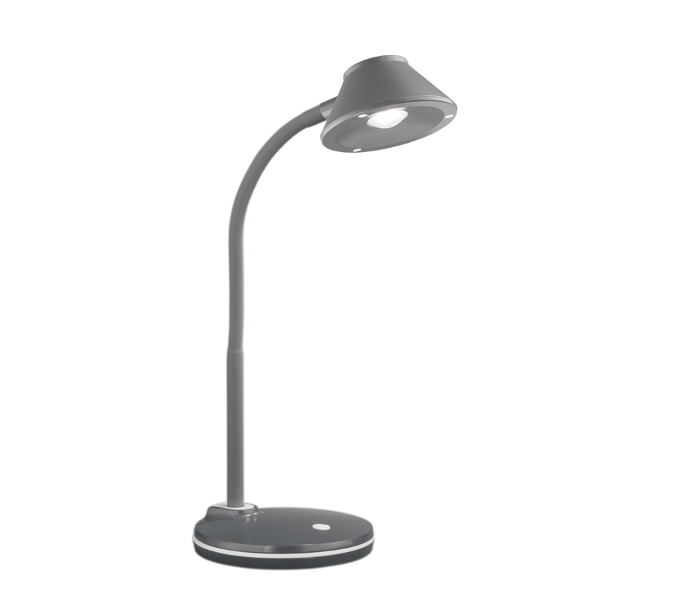 Lampada Tavolo Studio Scrivania 3W Led Flessibile Antracite Berry GD Trio