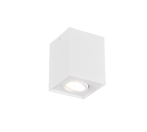 Plafoniera Interno Soffitto Cubo Bianco Spots Orientabile GU10 Biscuit GD Trio