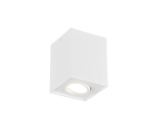 Plafoniera Interno Soffitto Cubo Bianco Spots Orientabile GU10 Biscuit GD Trio