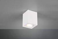 Plafoniera Interno Soffitto Cubo Bianco Spots Orientabile GU10 Biscuit GD Trio