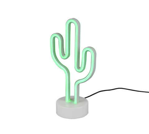 Lampada Tavolo Scrivania Giovanile Moderna Led Verde Cactus GD Trio