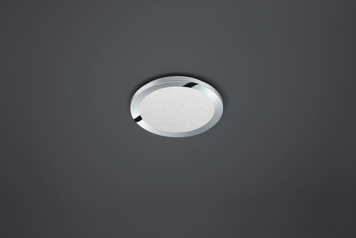 Plafoniera Interno Parete Soffitto Led Rotonda Cromo Cristallo Cesar GD Trio