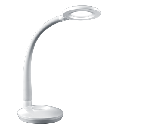 Lampada Tavolo Studio Led Moderno Orientabile Bianca Cobra GD Trio