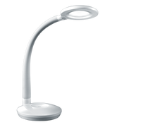 Lampada Tavolo Studio Led Moderno Orientabile Bianca Cobra GD Trio