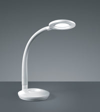 Lampada Tavolo Studio Led Moderno Orientabile Bianca Cobra GD Trio