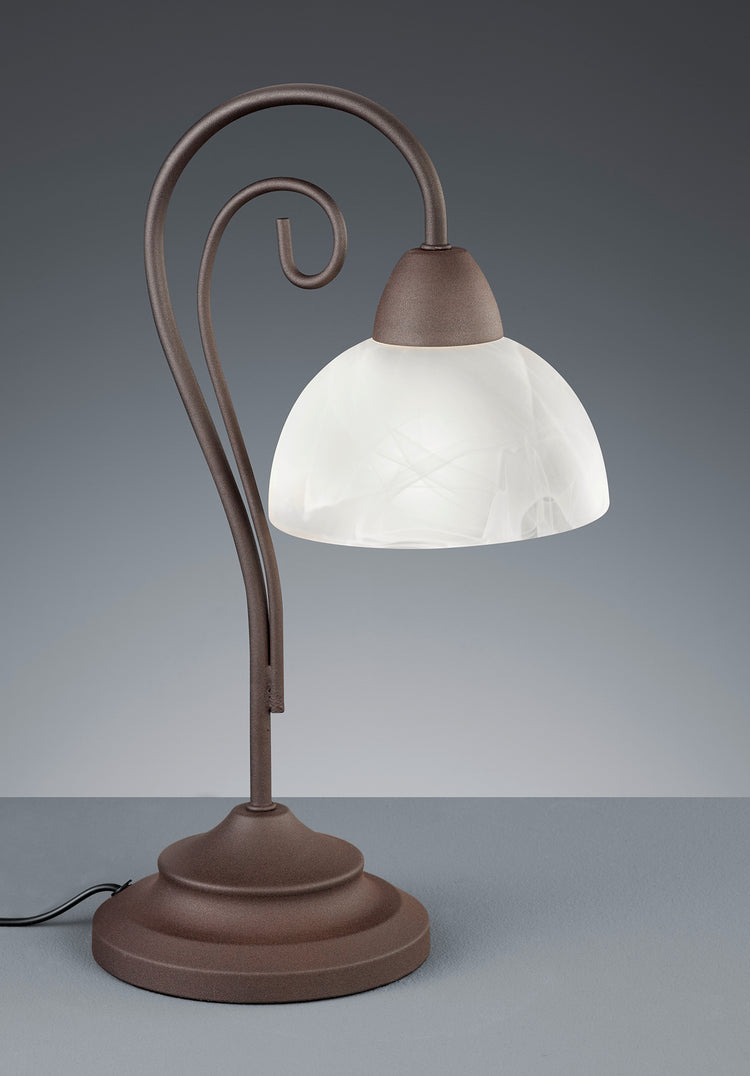 Lampada da Tavolo Vetro Antico Classico Vintage Country GD Trio