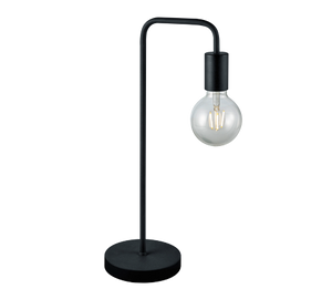 Lampada Tavolo Scrivania Moderna Tubo Metallo Nera 51 cm Diallo GD Trio