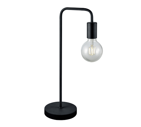 Lampada Tavolo Scrivania Moderna Tubo Metallo Nera 51 cm Diallo GD Trio