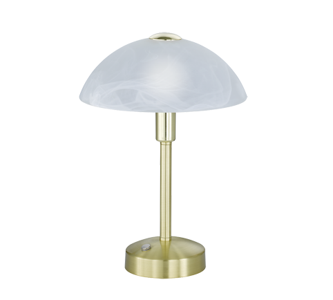 Lampada Tavolo Studio Elegante Vetro Alabastro Ottone Donna GD Trio