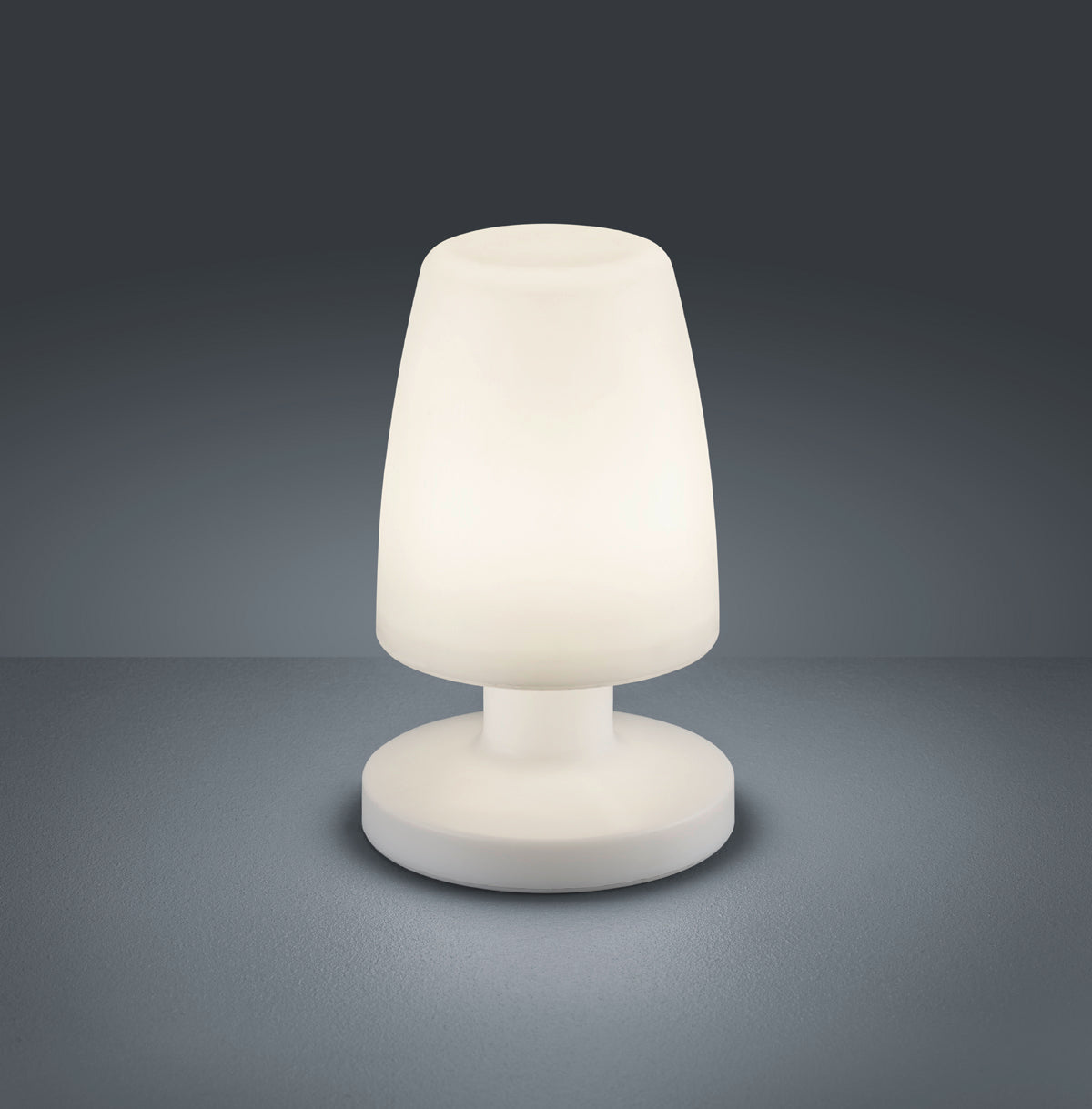 Lampada Tavolo Esterno Led Diffusore Curvo Ricaricabile Dora GD Trio