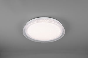 Plafoniera Led Soffitto Interno Stelle 38 cm Diffusore Bianco Heracles GD Trio